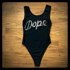 Dope Black One Piece Swim